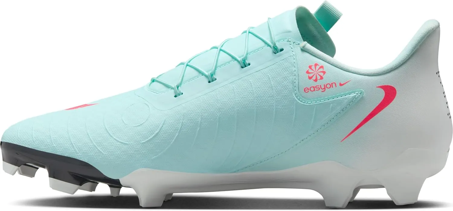 Nike Phantom GX 2 Academy EasyOn MG Low-Top Soccer Cleats (FD6724-300, Mint/Off Noir/Atomic Red)