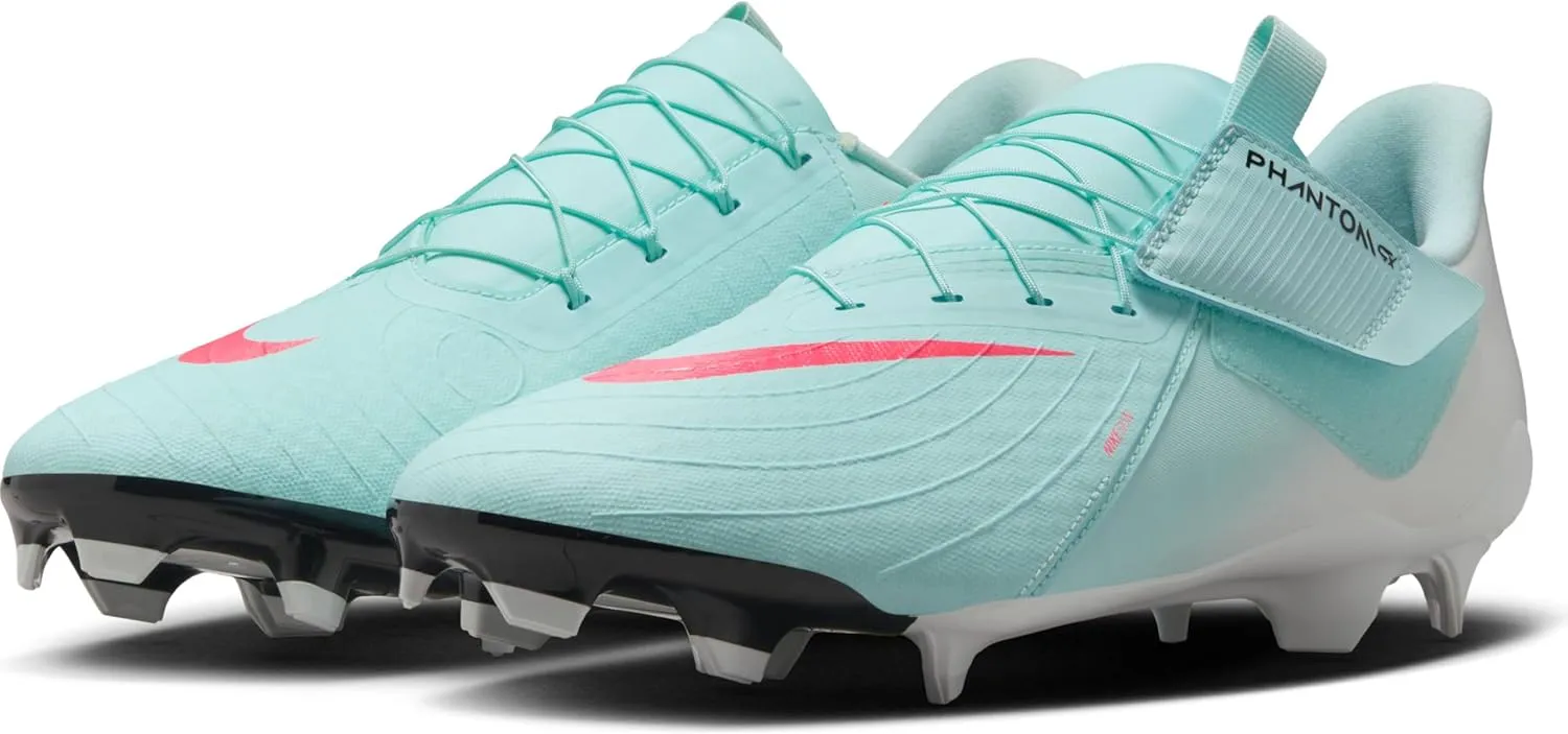 Nike Phantom GX 2 Academy EasyOn MG Low-Top Soccer Cleats (FD6724-300, Mint/Off Noir/Atomic Red)