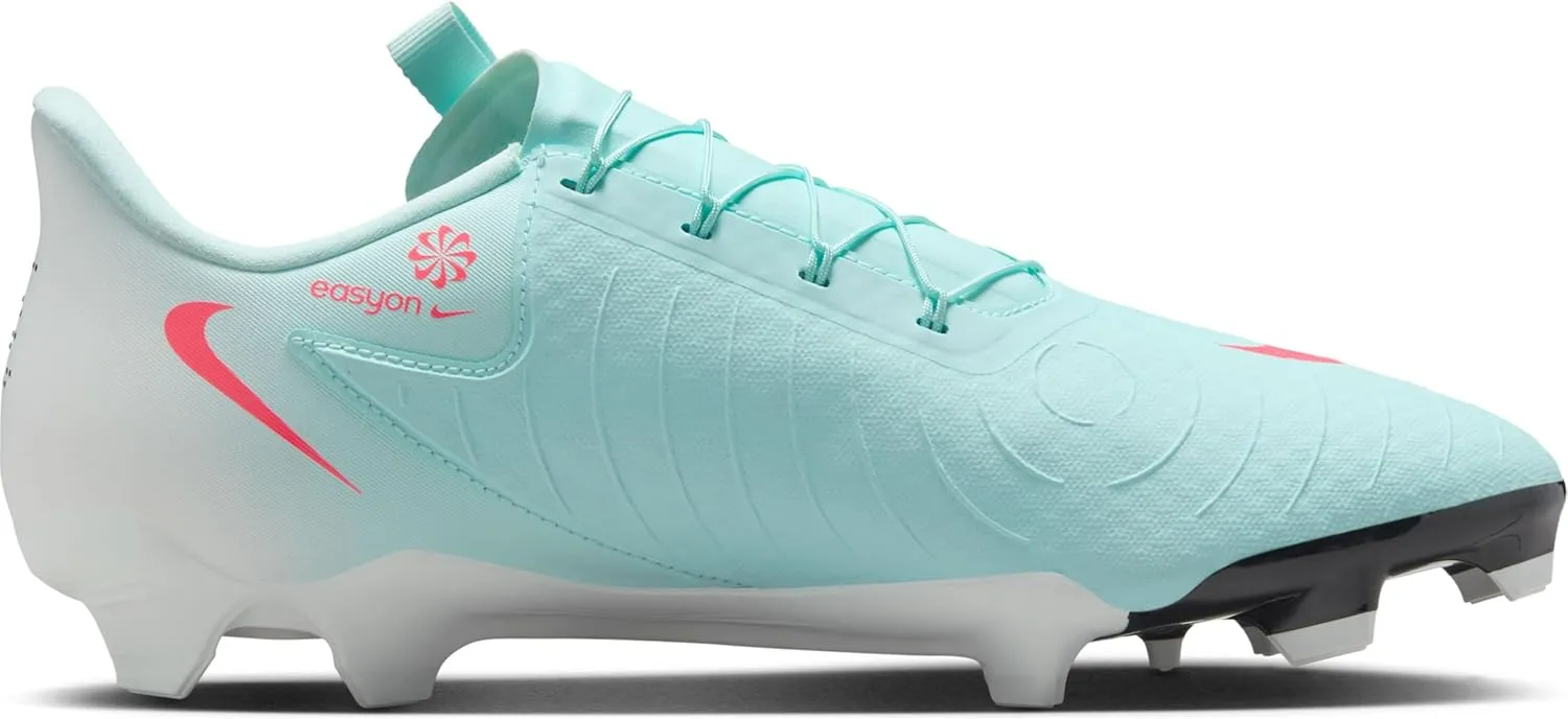 Nike Phantom GX 2 Academy EasyOn MG Low-Top Soccer Cleats (FD6724-300, Mint/Off Noir/Atomic Red)
