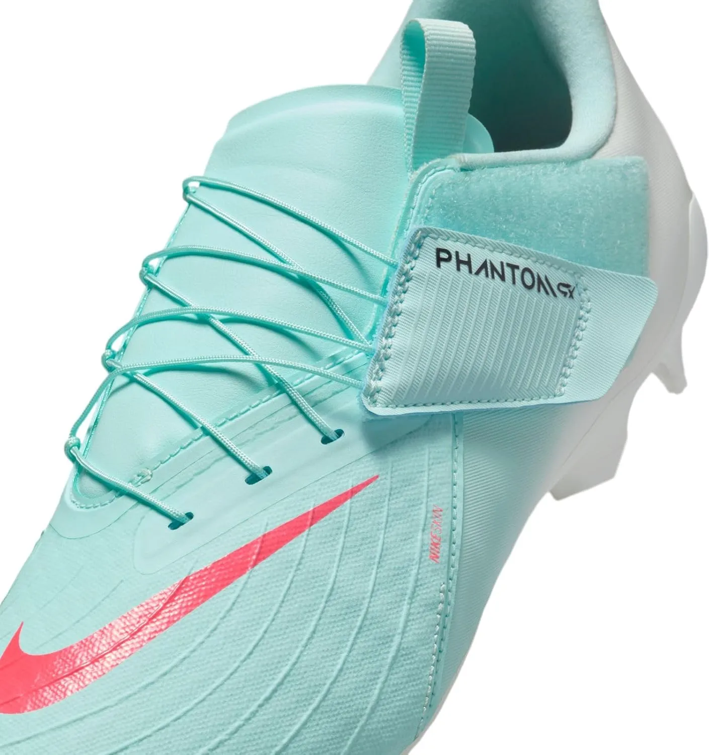 Nike Phantom GX 2 Academy EasyOn MG Low-Top Soccer Cleats (FD6724-300, Mint/Off Noir/Atomic Red)