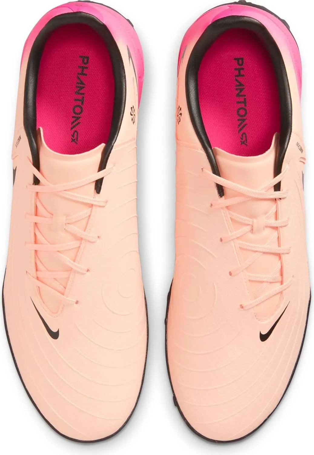 Nike Phantom GX 2 Academy TF Low-Top Soccer Shoes (FJ2577-800, Crimson Tint/Pink Blast/Black)