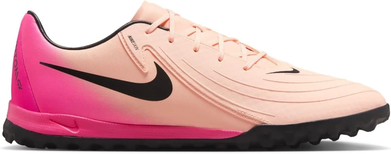 Nike Phantom GX 2 Academy TF Low-Top Soccer Shoes (FJ2577-800, Crimson Tint/Pink Blast/Black)