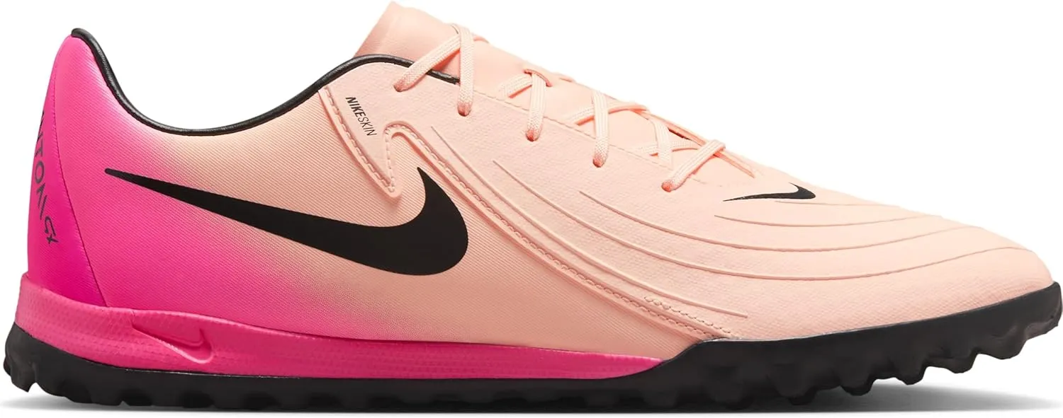 Nike Phantom GX 2 Academy TF Low-Top Soccer Shoes (FJ2577-800, Crimson Tint/Pink Blast/Black)