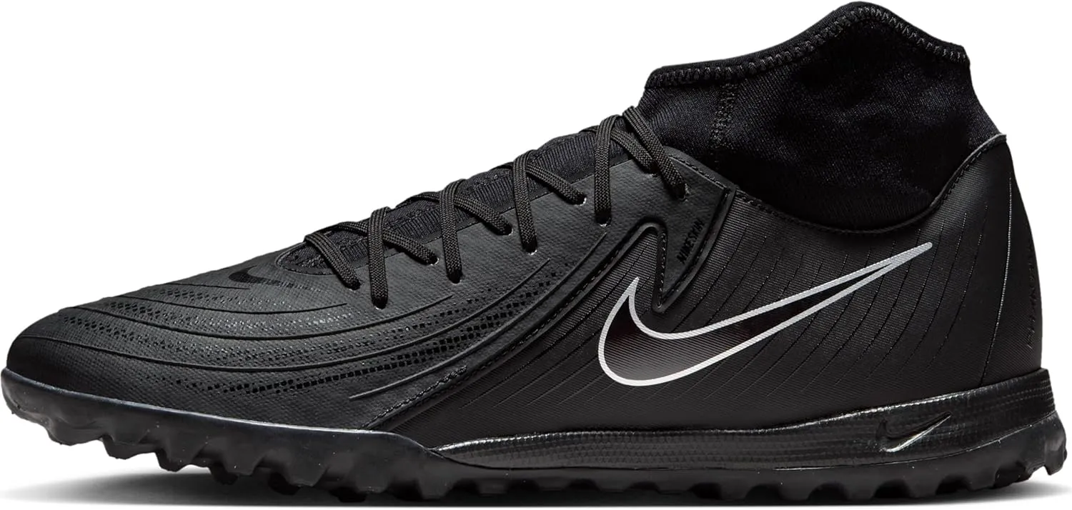 Nike Phantom Luna 2 Academy TF High-Top Soccer Shoes (FJ2566-001, Black/Black) Size 6
