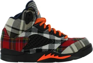 NIKE Preschool Air Jordan 5 Retro 'Olive' Army Olive/Solar Orange (440889 308) PS Little Kids Shoe, White/Gym Red-black
