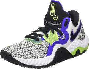 Nike Renew Elevate II Mens Basketball Trainers Cw3406 Sneakers Shoes (UK 10.5 US 11.5 EU 45.5, White Black Volt Indigo Burst 101)
