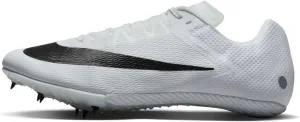 Nike Rival Sprint Track & Field Sprinting Spikes (DC8753-100, White/Metallic Silver/Pure Platinum/Black) Size 4