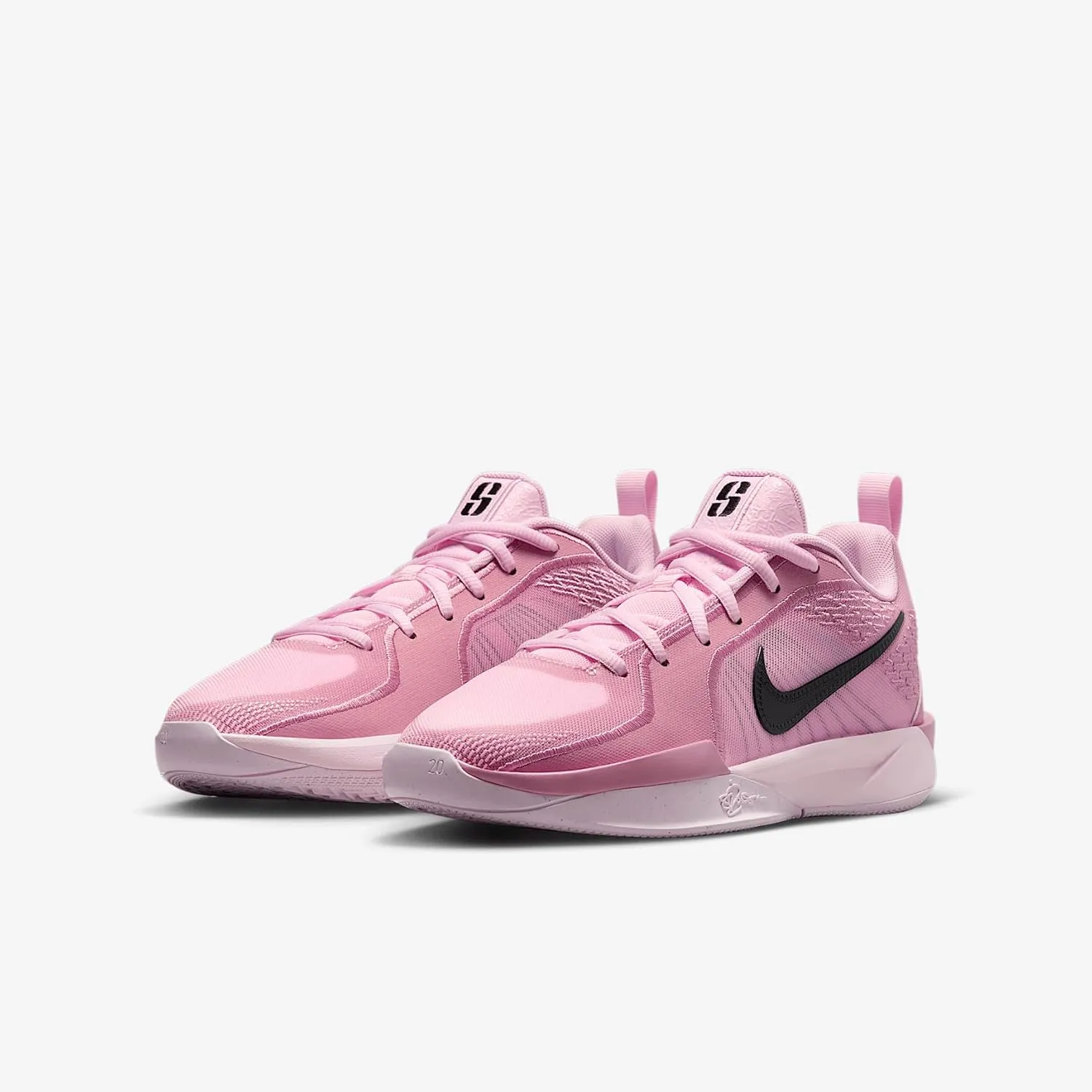 Nike Sabrina 2 Big Kids' Basketball Shoes (FQ7376-600, Pink Foam/Elemental Pink/Black)