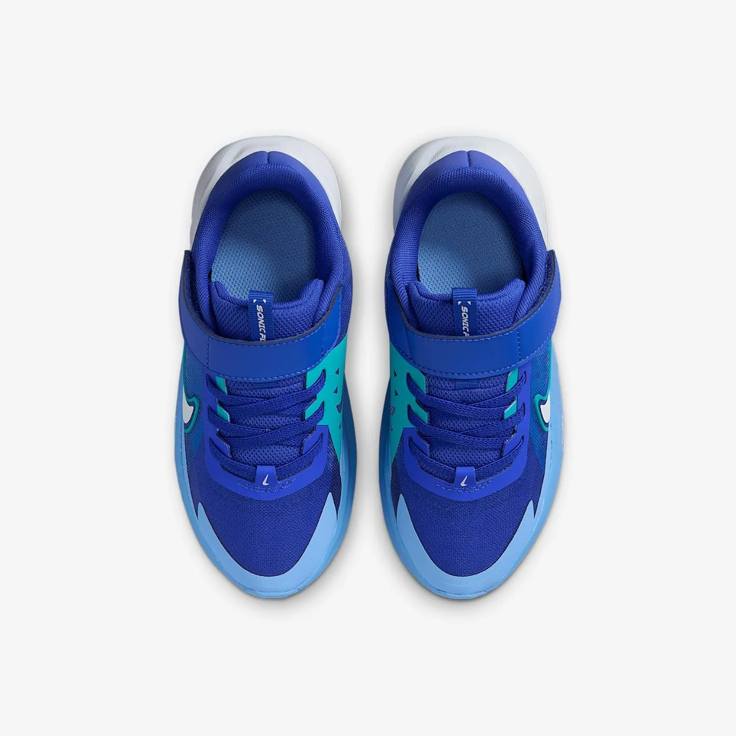 Nike Sonic Fly Little Kids' Running Shoes (FZ0016-400, Blue Tint/Dusty Cactus/Hyper Royal/White)