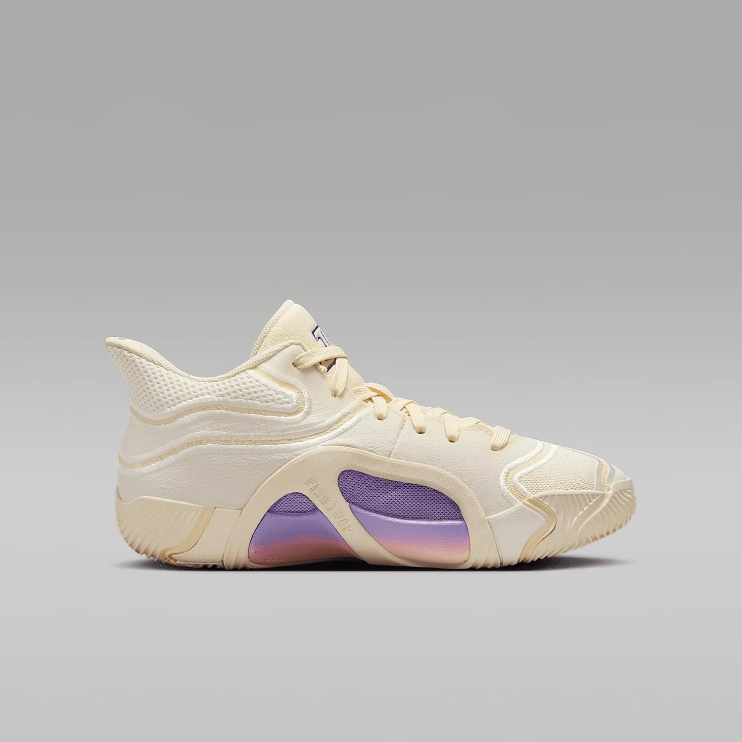 Nike Tatum 3 Big Kids' Basketball Shoes (HV5893-100, Sail/Muslin/Pale Ivory/Dark Iris)
