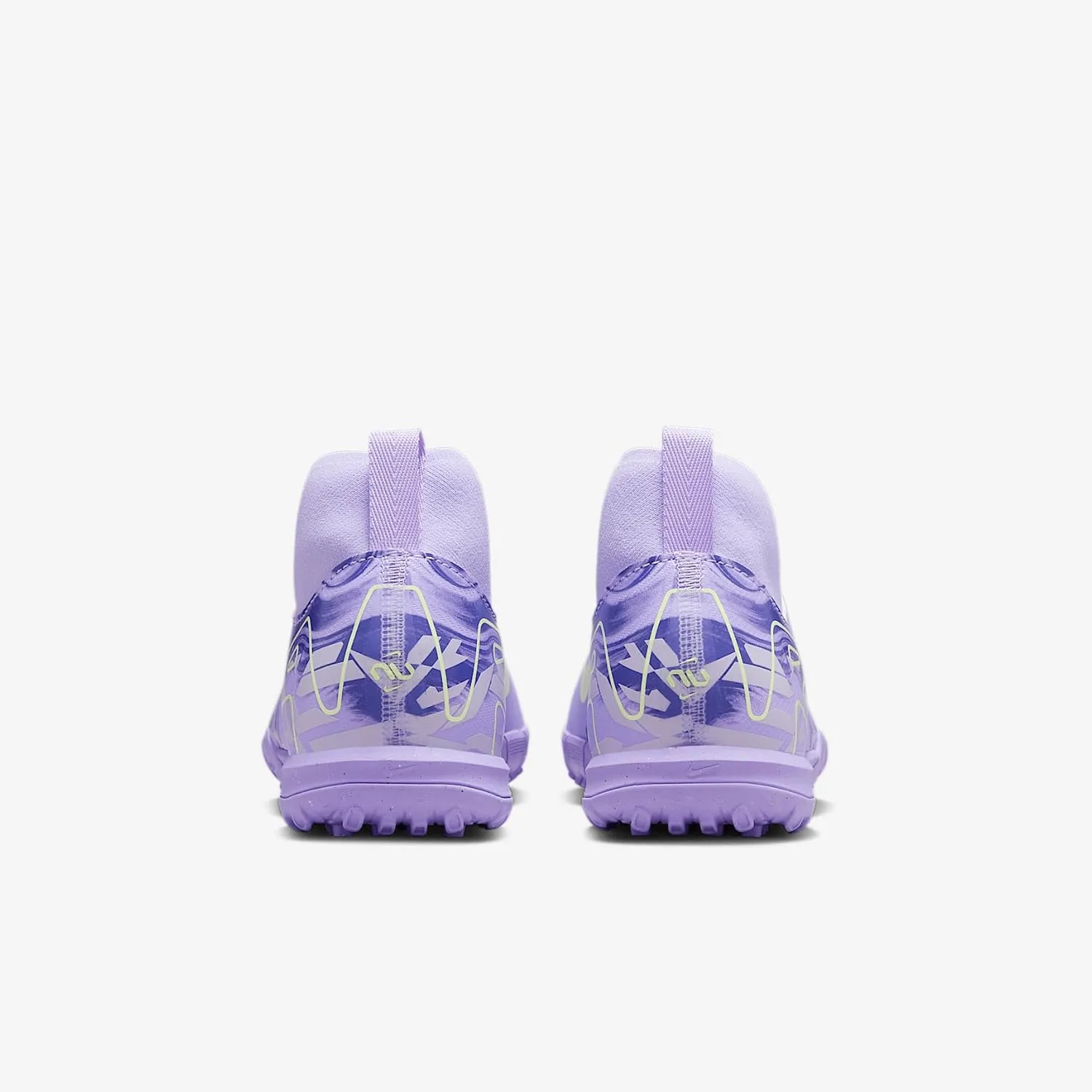 Nike United Jr. Mercurial Superfly 10 Academy Big Kids' TF High-Top Soccer Shoes (HF1586-500, Purple Agate/Barely Volt)