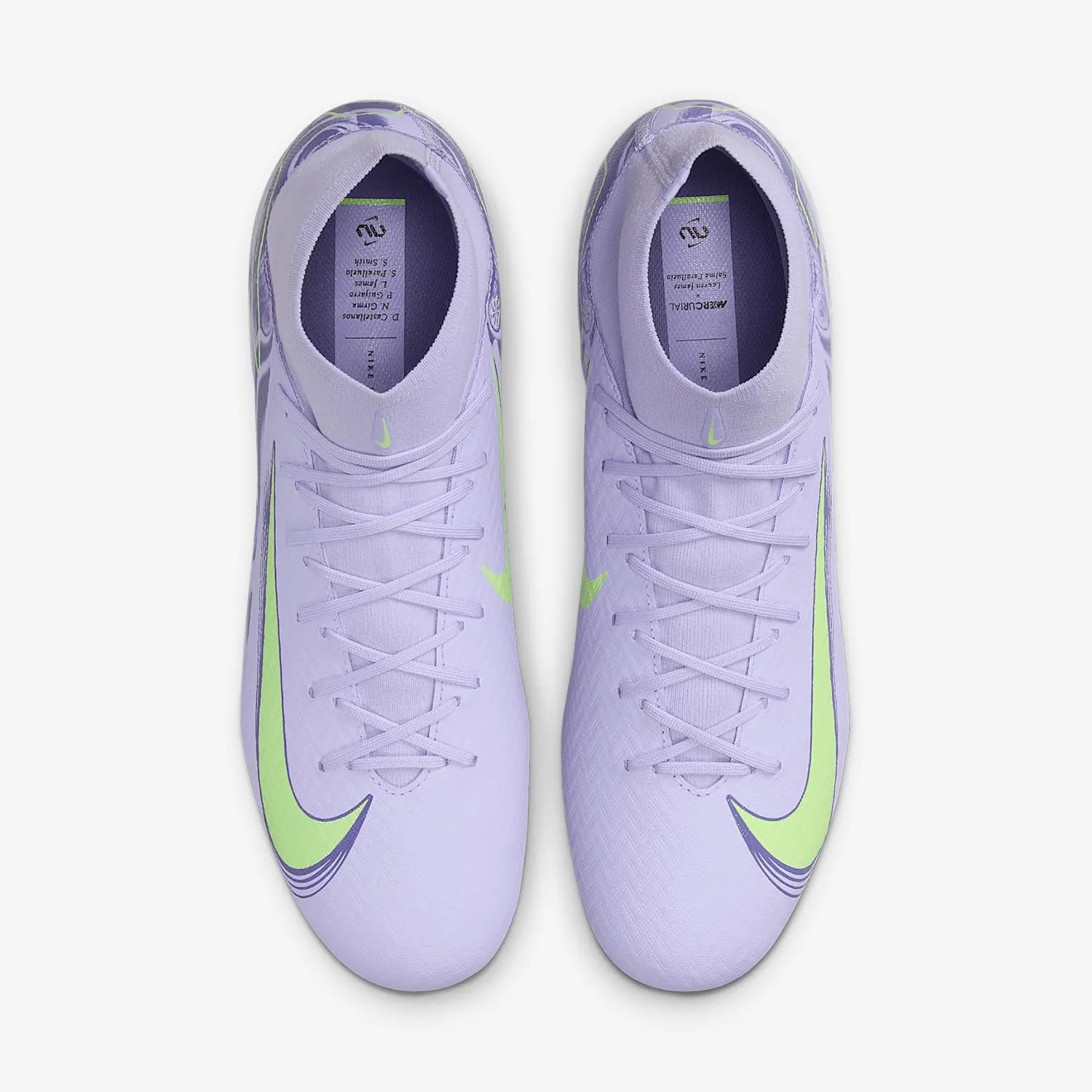 Nike United Mercurial Superfly 10 Academy MG High-Top Soccer Cleats (HF1601-500, Purple Agate/Barely Volt)