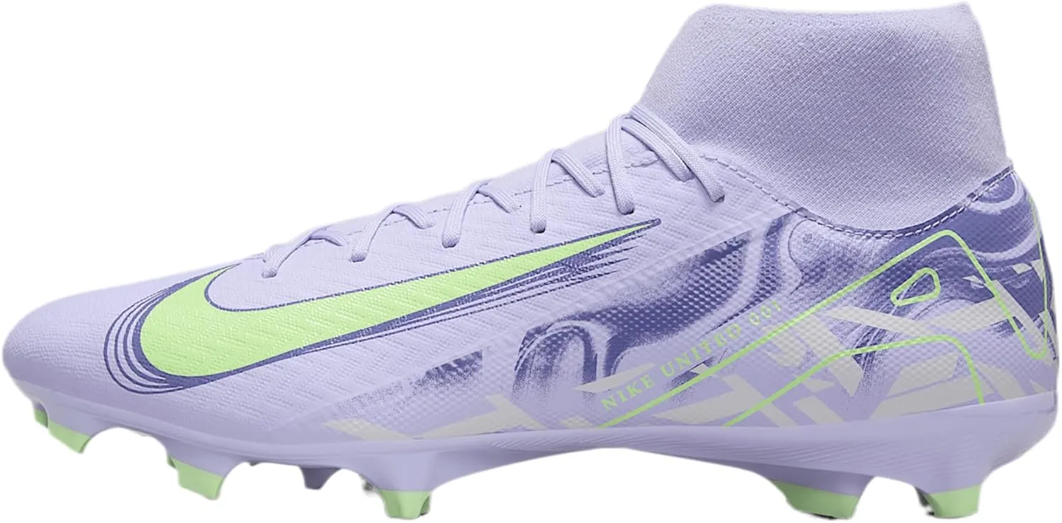 Nike United Mercurial Superfly 10 Academy MG High-Top Soccer Cleats (HF1601-500, Purple Agate/Barely Volt)