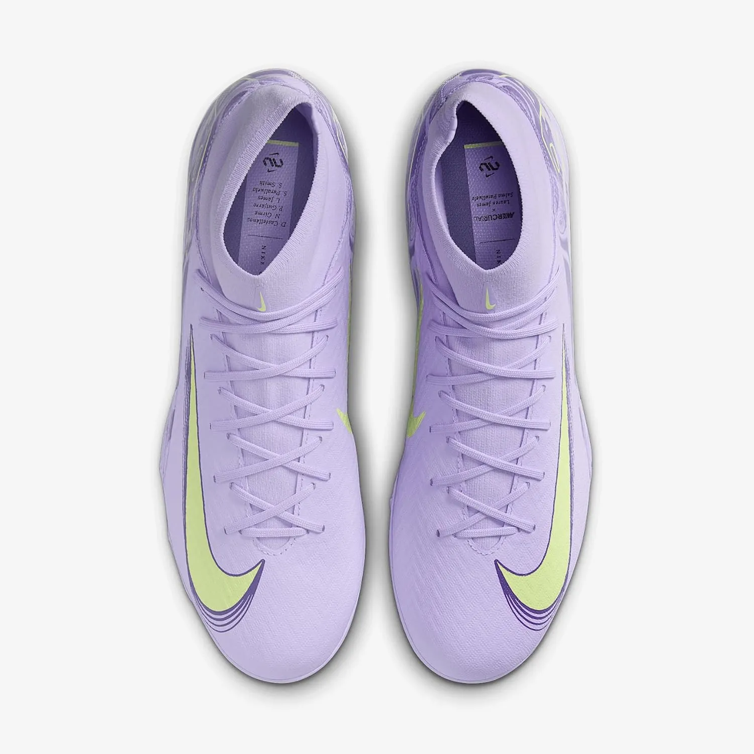 Nike United Mercurial Superfly 10 Academy TF High-Top Soccer Shoes (HF1602-500, Purple Agate/Barely Volt)