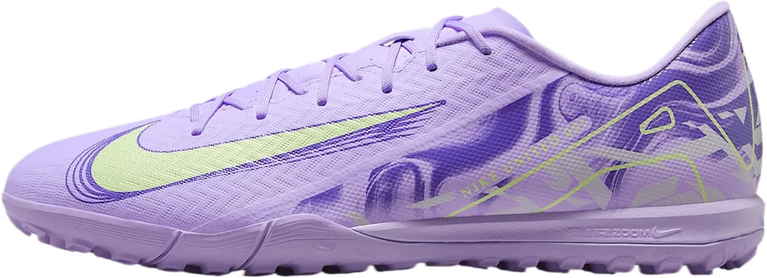 Nike United Mercurial Vapor 16 Academy TF Low-Top Soccer Shoes (HF1606-500, Purple Agate/Barely Volt)