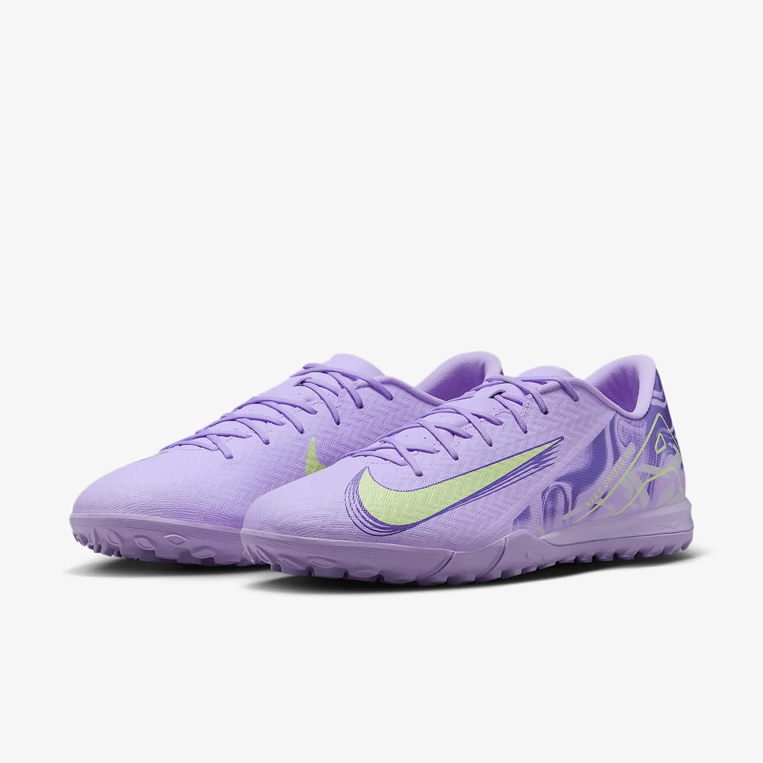 Nike United Mercurial Vapor 16 Academy TF Low-Top Soccer Shoes (HF1606-500, Purple Agate/Barely Volt)
