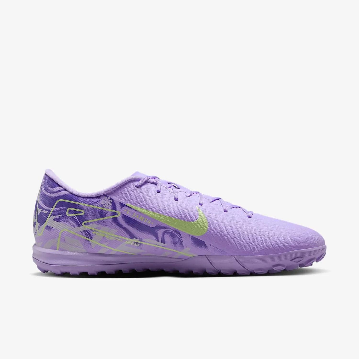 Nike United Mercurial Vapor 16 Academy TF Low-Top Soccer Shoes (HF1606-500, Purple Agate/Barely Volt)
