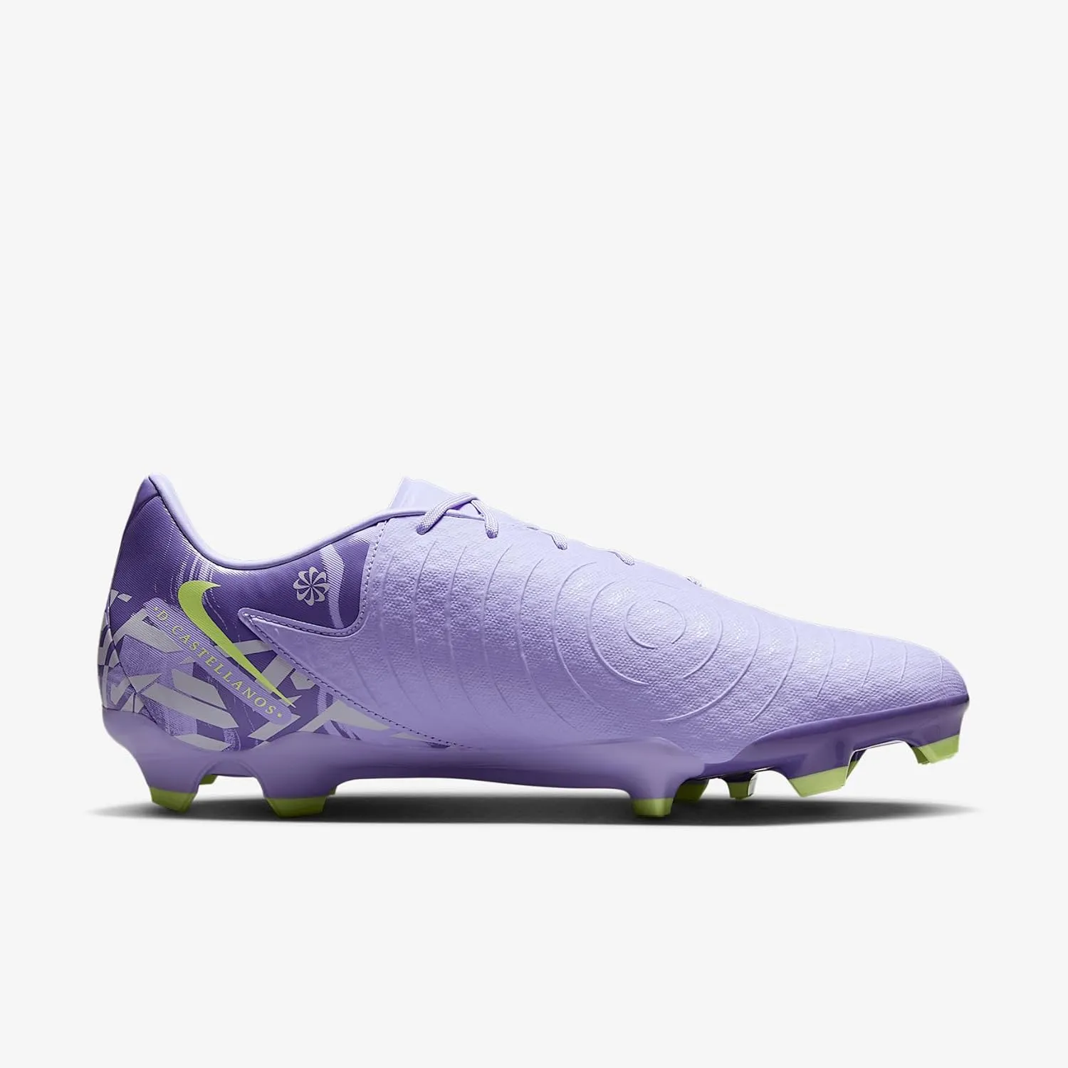 Nike United Phantom GX 2 Academy MG Low-Top Soccer Cleats (HF1595-500, Purple Agate/Barely Volt)
