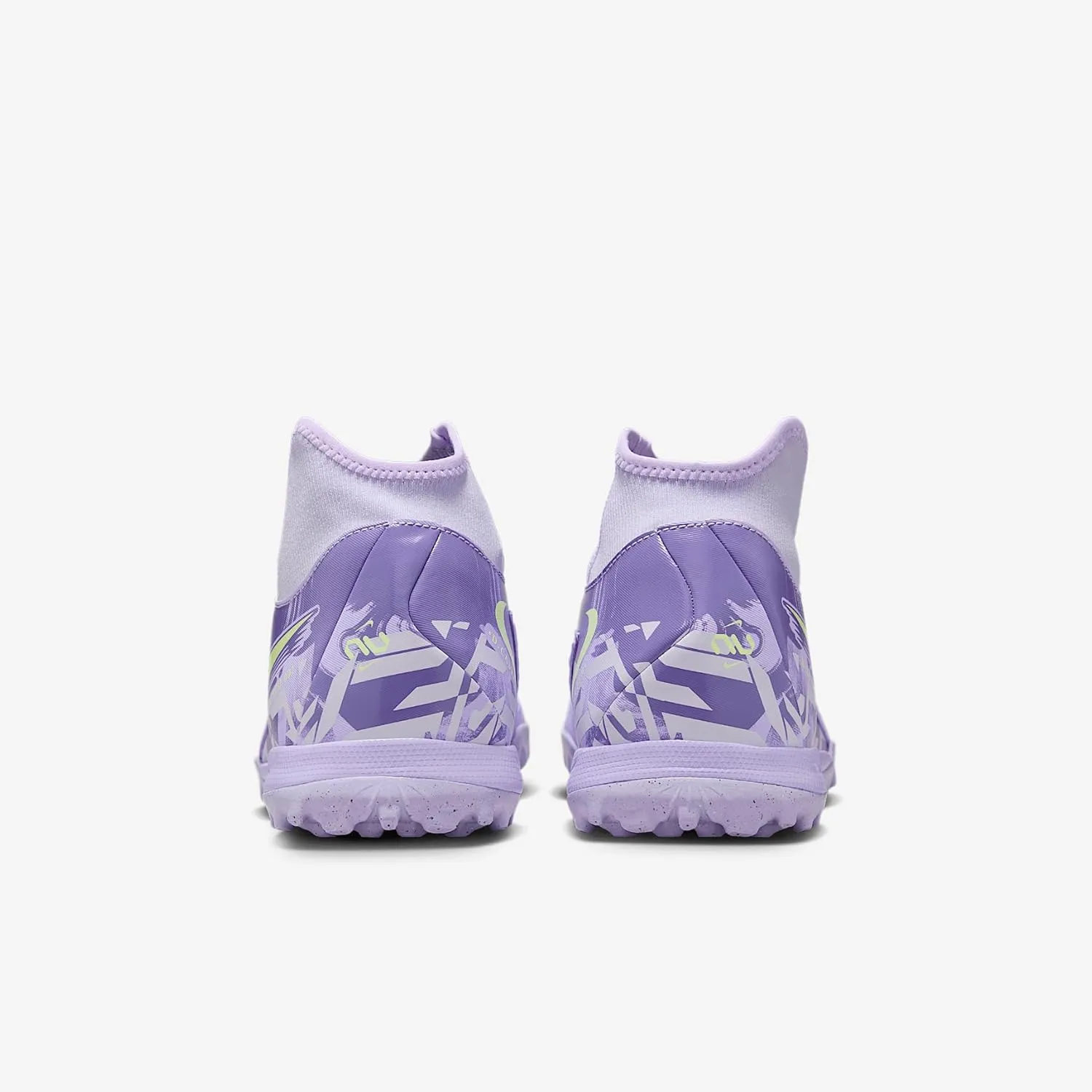 Nike United Phantom Luna 2 Academy TF High-Top Soccer Shoes (HF1599-500, Purple Agate/Barely Volt)