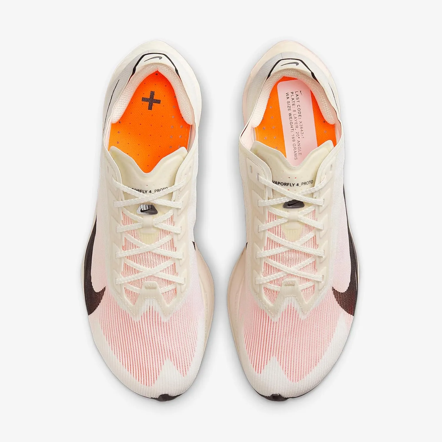 Nike Vaporfly 4 Proto Women's Road Racing Shoes (HF6411-100, Sail/Total Orange/White/Black)