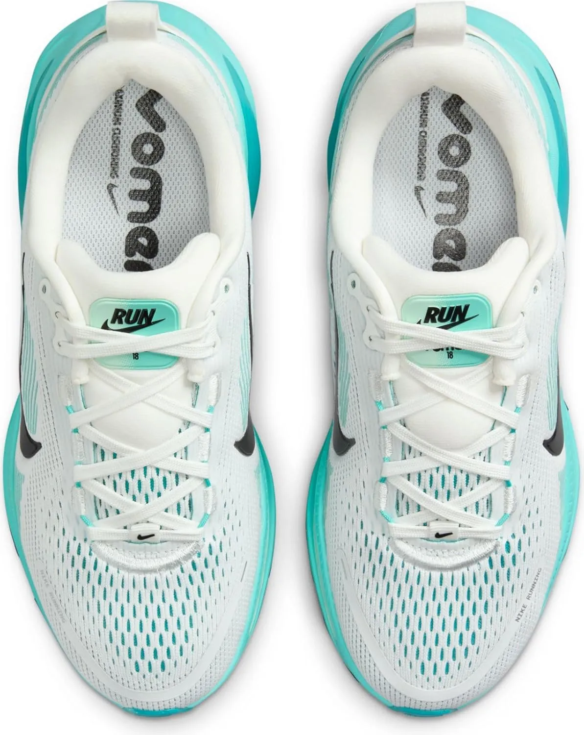 Nike Vomero 18 Big Kids' Road Running Shoes (HQ2157-103, Summit White/Dusty Cactus/Geode Teal/Black)