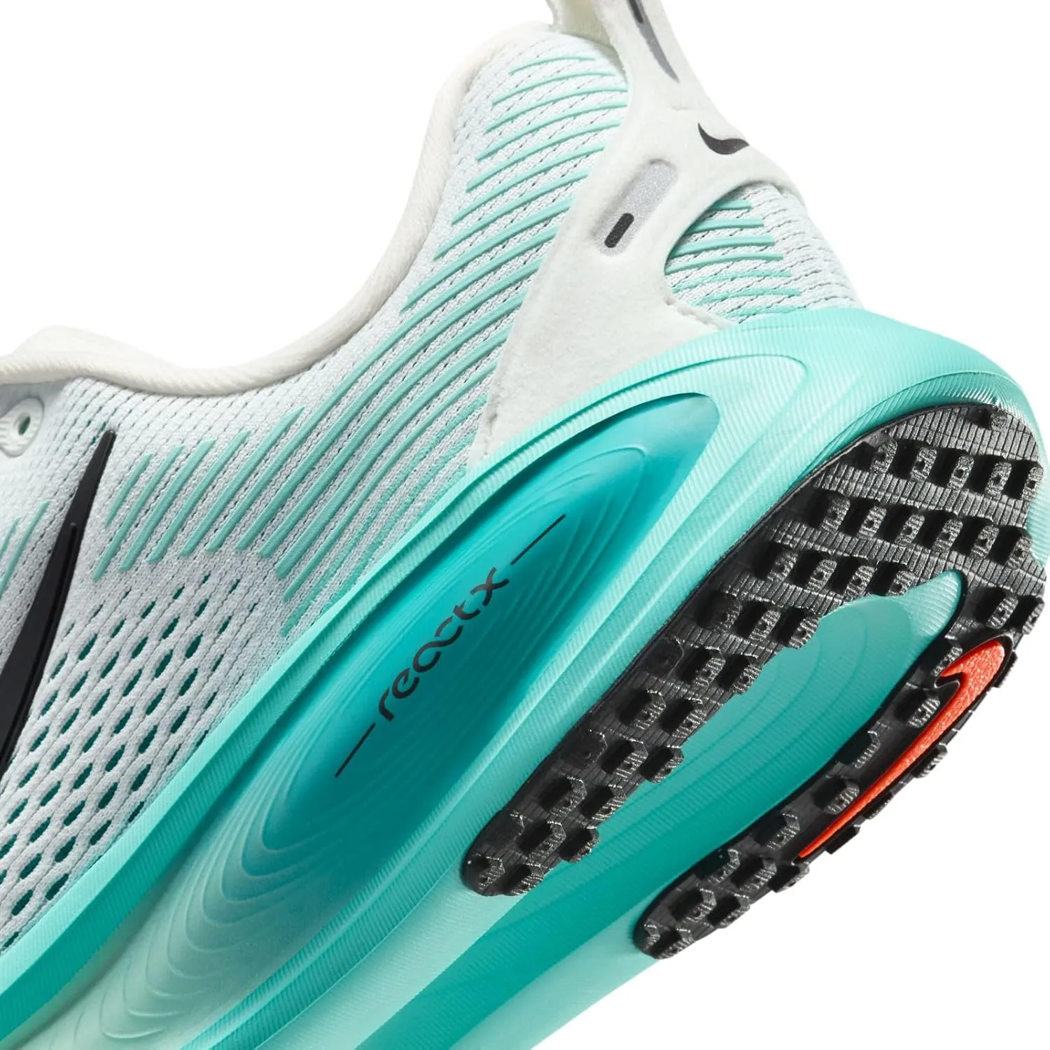 Nike Vomero 18 Big Kids' Road Running Shoes (HQ2157-103, Summit White/Dusty Cactus/Geode Teal/Black)