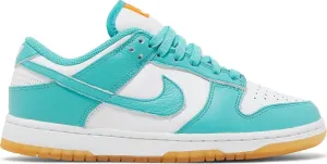 Nike Women's Dunk Low Teal Zeal White/Washed Teal-Kumquat (DV2190 100) - 11.5