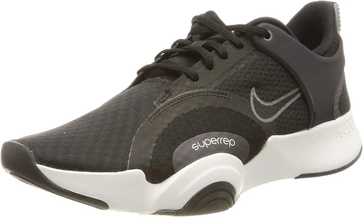 Nike Womens Superrep GO 2 Running Trainers CZ0612 Sneakers Shoes (UK 2.5 US 5 EU 35.5, Black Metallic Dark Grey White 010)