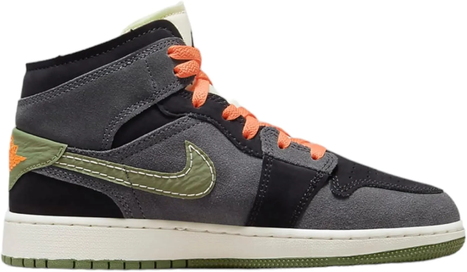 Nike Youth Air Jordan 1 Mid Se GS Electro Orange
