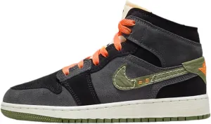 Nike Youth Air Jordan 1 Mid Se GS Electro Orange