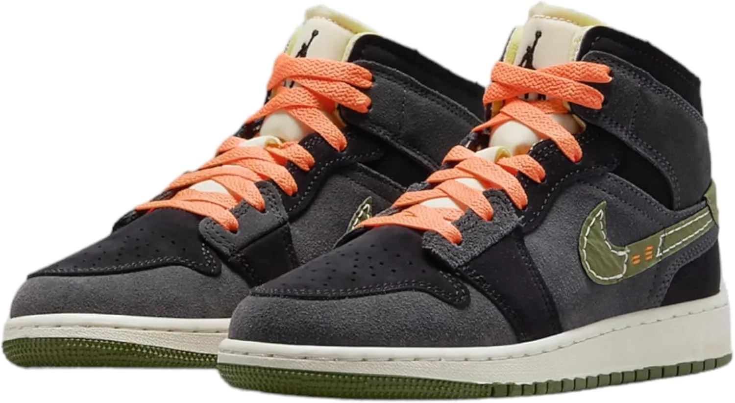 Nike Youth Air Jordan 1 Mid Se GS Electro Orange