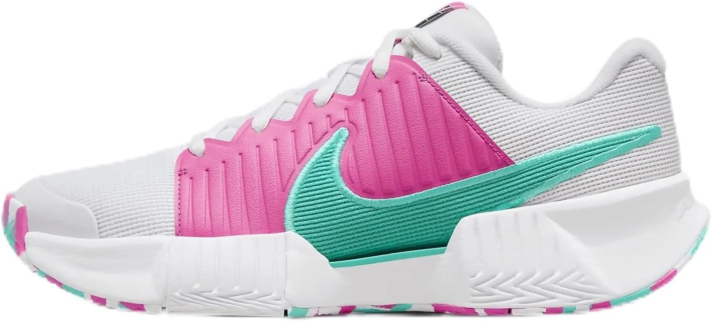 Nike Zoom Challenge Women's Pickleball Shoes (FQ4155-101, White/Alchemy Pink/Retro) Size 8.5