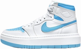 NIKE Air Jordan 1 Elevate High Women's Shoes (DN3253-114, White/White/Dark Powder Blue) Size 11.5