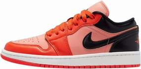 Nike Jordan Womens 1 Low WMNS DM3379 600 Orange Black - Size 5.5W