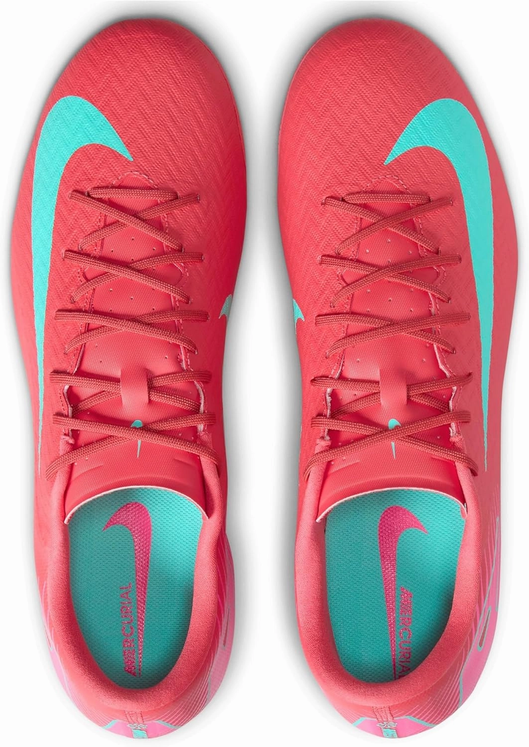 Nike Mercurial Vapor 16 Academy AG Low-Top Soccer Cleats (FQ8364-800, Ember Glow/Aurora Green)