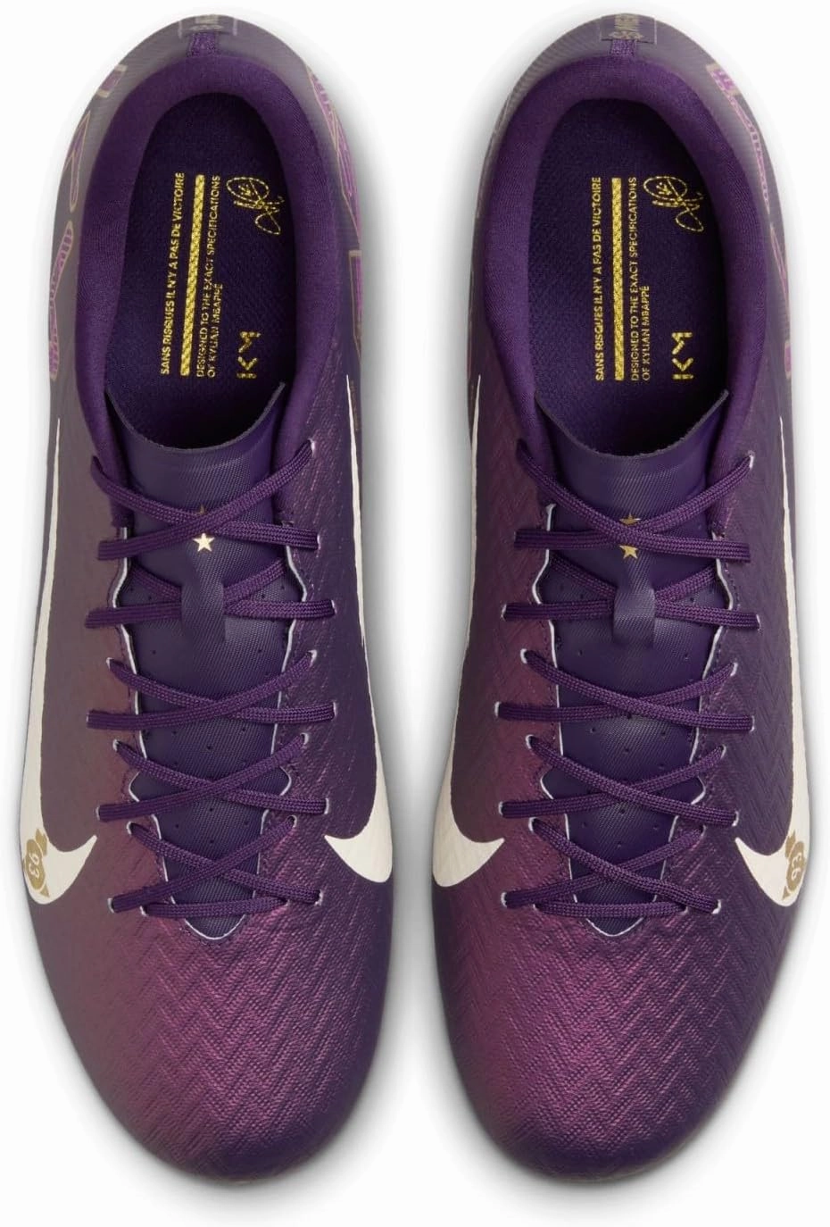 Nike Mercurial Vapor 16 Academy Kylian Mbappe MG Low-Top Soccer Cleats (FQ8377-500, Grand Purple/Pale Ivory)