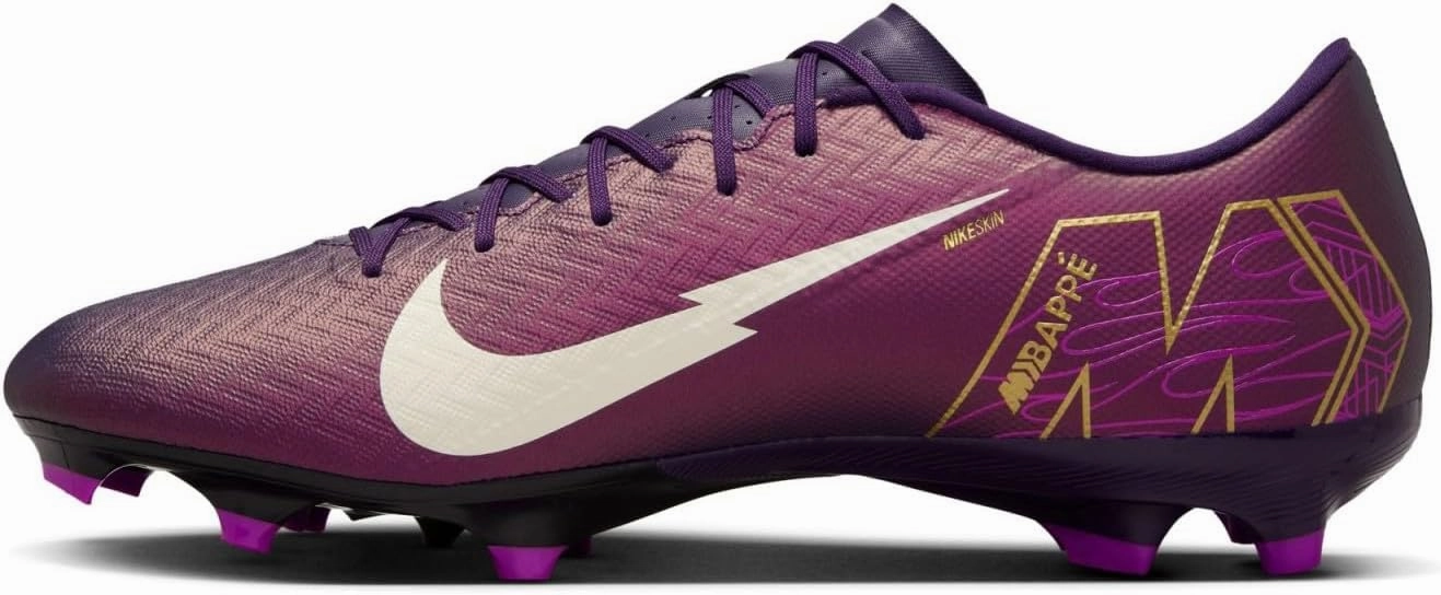 Nike Mercurial Vapor 16 Academy Kylian Mbappe MG Low-Top Soccer Cleats (FQ8377-500, Grand Purple/Pale Ivory)