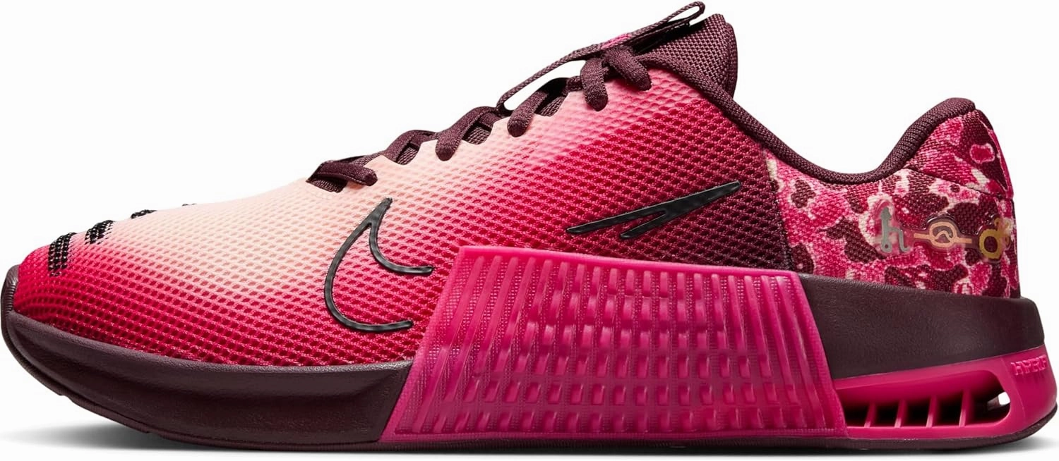 Nike Metcon 9 AMP Women's Workout Shoes (DZ2539-600, Burgundy Crush/Dark Beetroot/Rush Pink/Black) Size 6.5