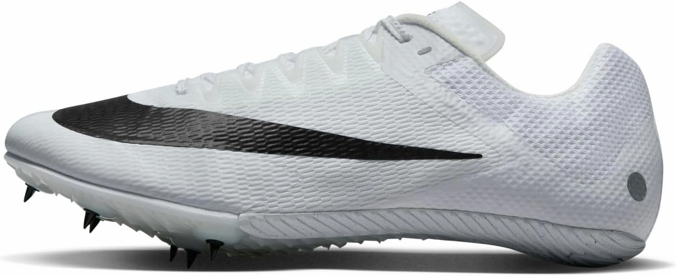 Nike Rival Sprint Track & Field Sprinting Spikes (DC8753-100, White/Metallic Silver/Pure Platinum/Black) Size 4