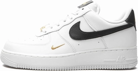 Nike Womens WMNS Air Force 1 Low Essential CZ0270 102 White/Black/Gold - Size 8W
