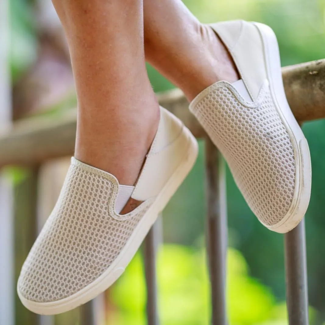 OLUKAI Pehuea Women's Slip On Sneakers, Casual Everyday Shoes with Easy On & Off Design, Breathable Mesh & Drop-in Heel, All-Day Comfort & Support