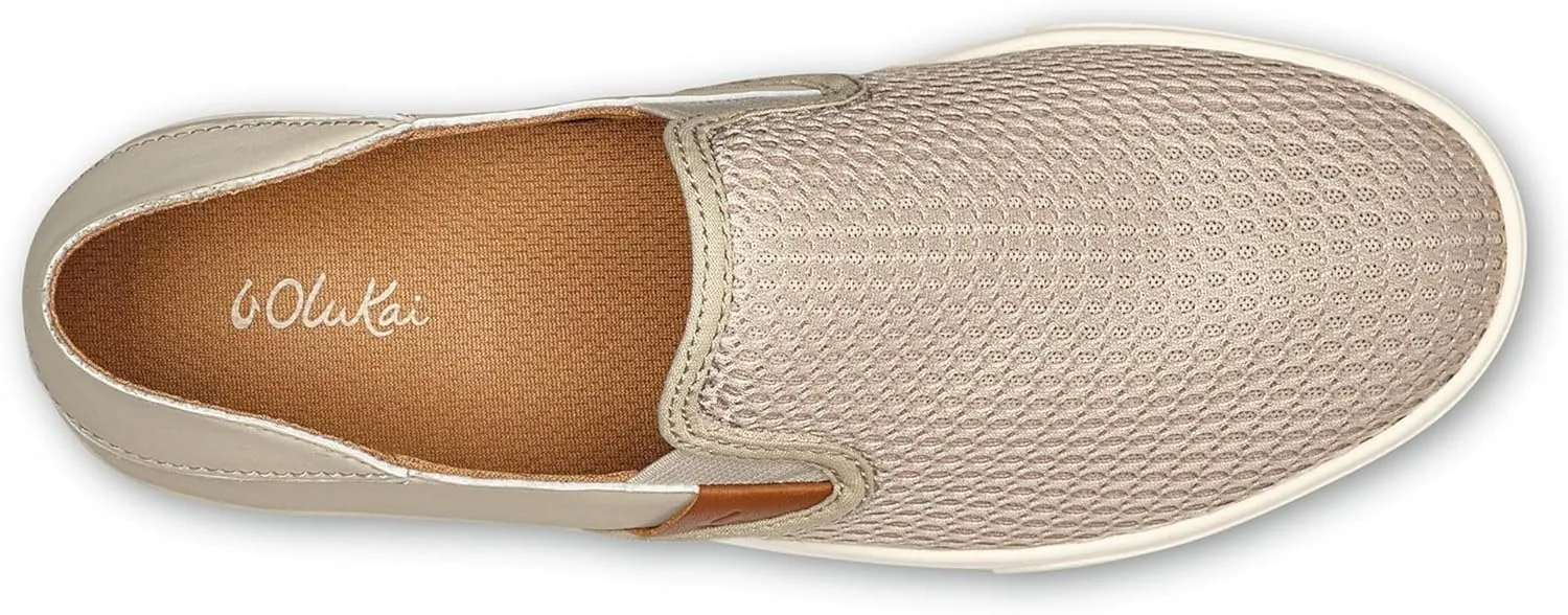 OLUKAI Pehuea Women's Slip On Sneakers, Casual Everyday Shoes with Easy On & Off Design, Breathable Mesh & Drop-in Heel, All-Day Comfort & Support