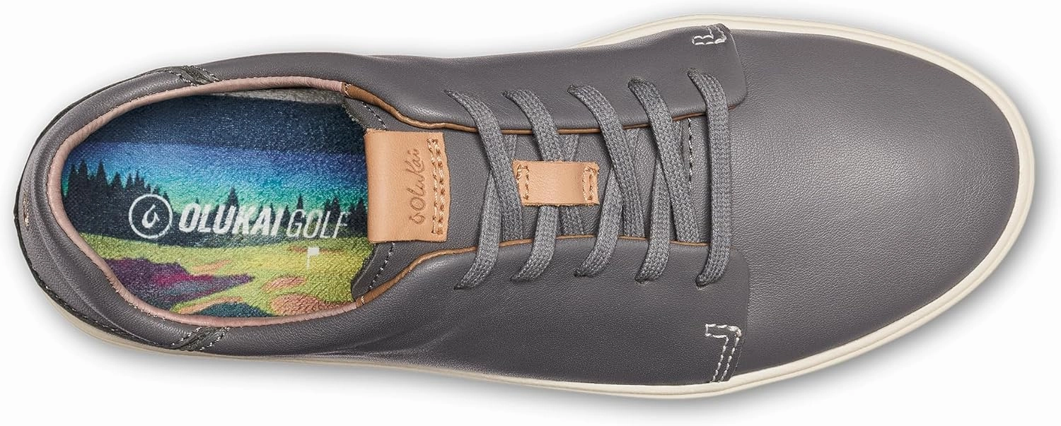 OLUKAI Wailea Women's Golf Shoes, Spikeless Golf Shoes, Supple Full-Grain Leather & Contoured Footbed, Waterproof & Stain-Resistant