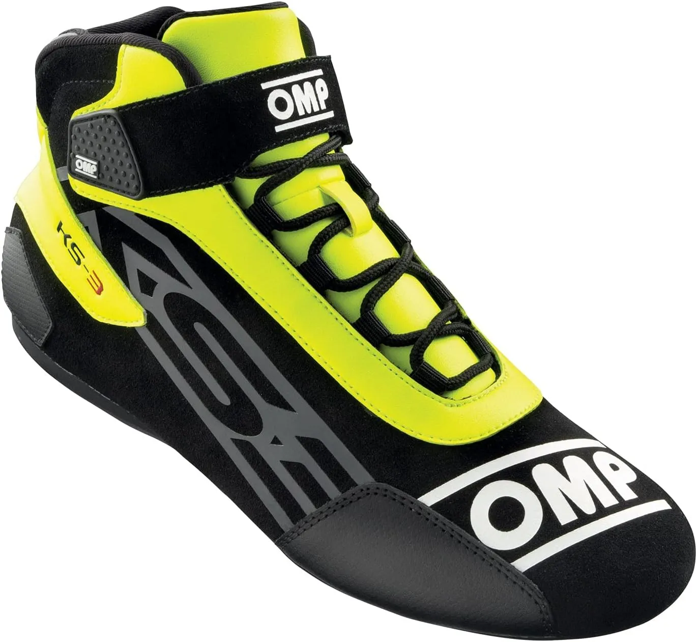 OMP Unisex Adult Mid Top Shoes, Black/Flo Yellow, 8 Women/8 Men US