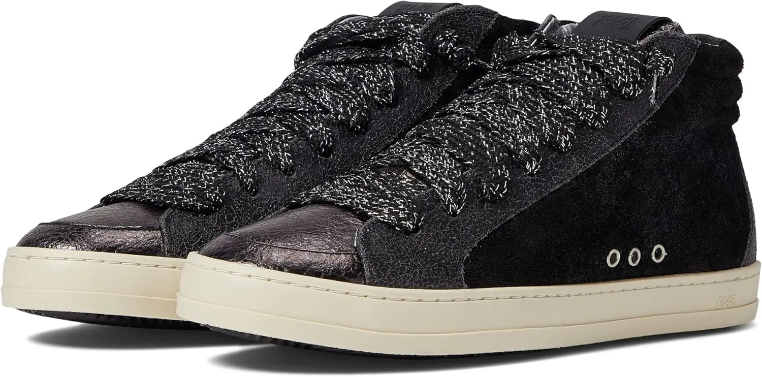 P448 Women's Skate White/Gravel Leather High-Top Italian Sneaker