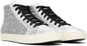 P448 Women's Skate White/Gravel Leather High-Top Italian Sneaker