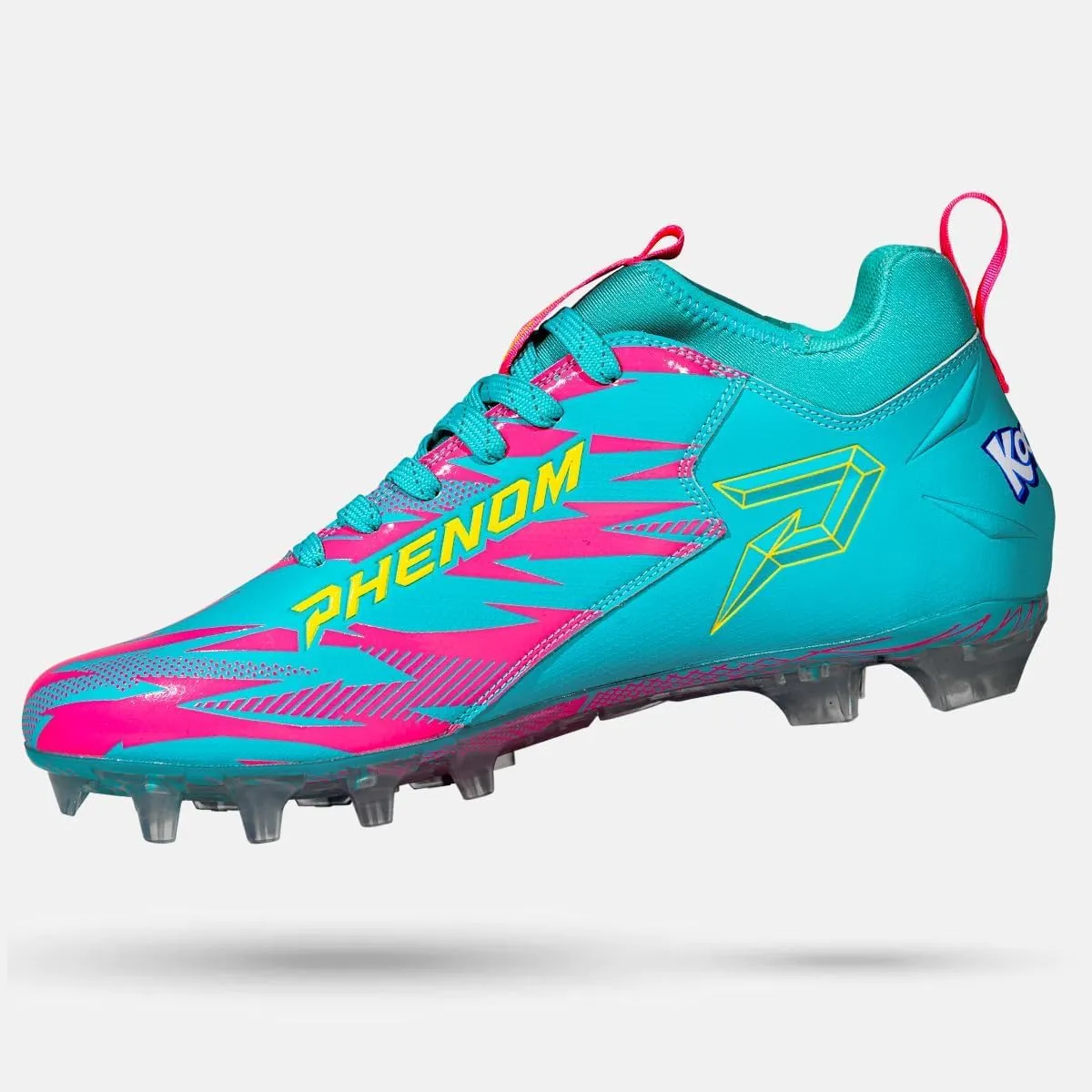 Phenom Elite Kool-Aid Sharkleberry Fin Football Cleats  Quantum Speed Lightweight, Traction, and Style for Football, Lacrosse, and Rugby