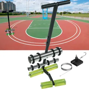 Playing Field Line Striping Machines,Basketball Court Marking Kit Drawing Circle Kit,Upgraded Widened Floor Tape Applicator,Floor Board Tape Dispenser for Road Warning/Warehouse/Parking Lot