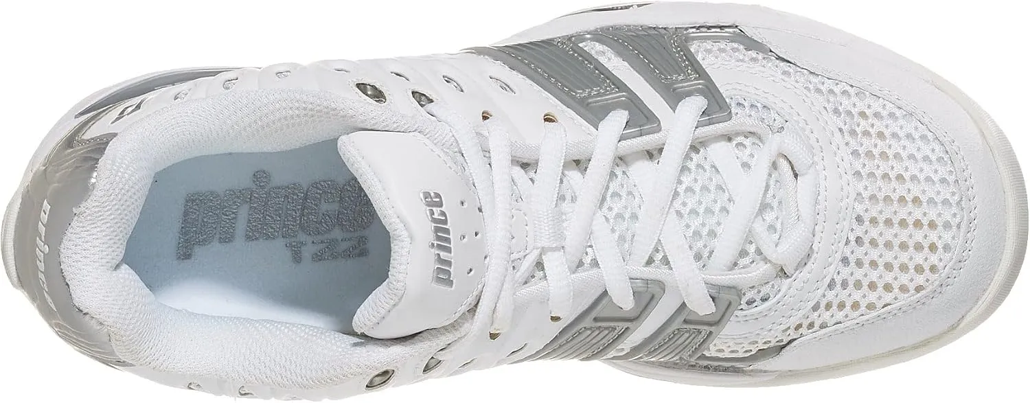 Prince T22 White/Silver Women's Shoes