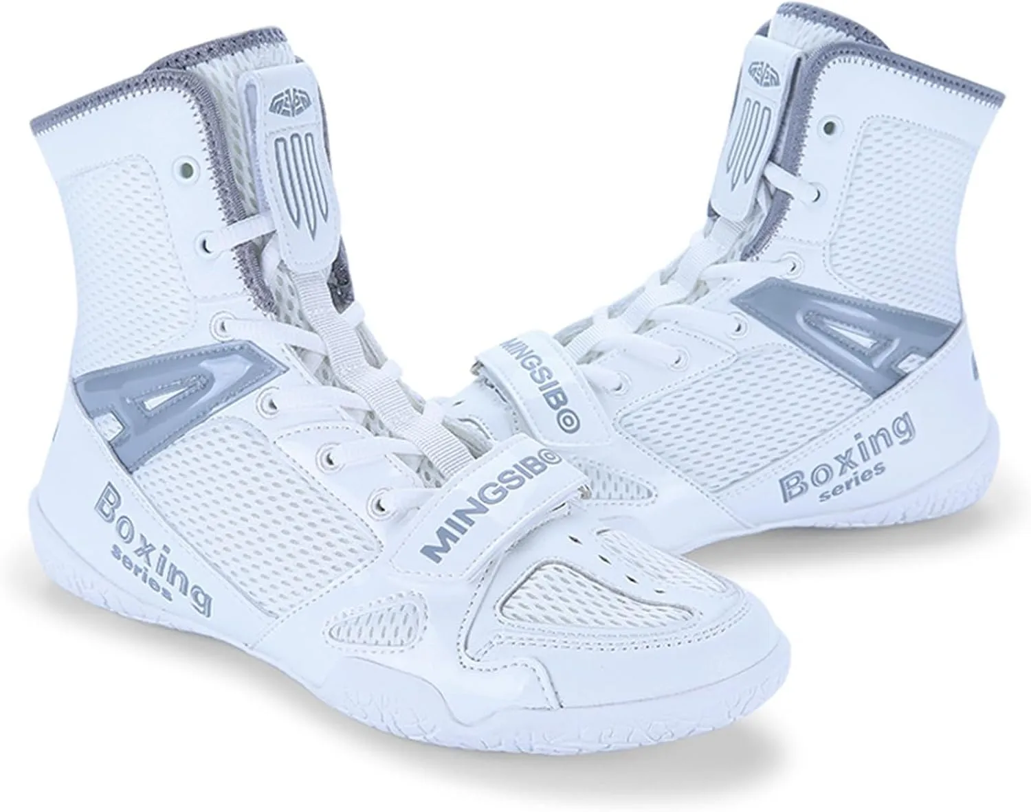Professional Mens Wrestling Shoes,Outdoor Training High Top Boxing Shoes for Men,Lightweight Breathable Non-Slip Kick Boxing Shoes,Unisex,for Adult and Youth